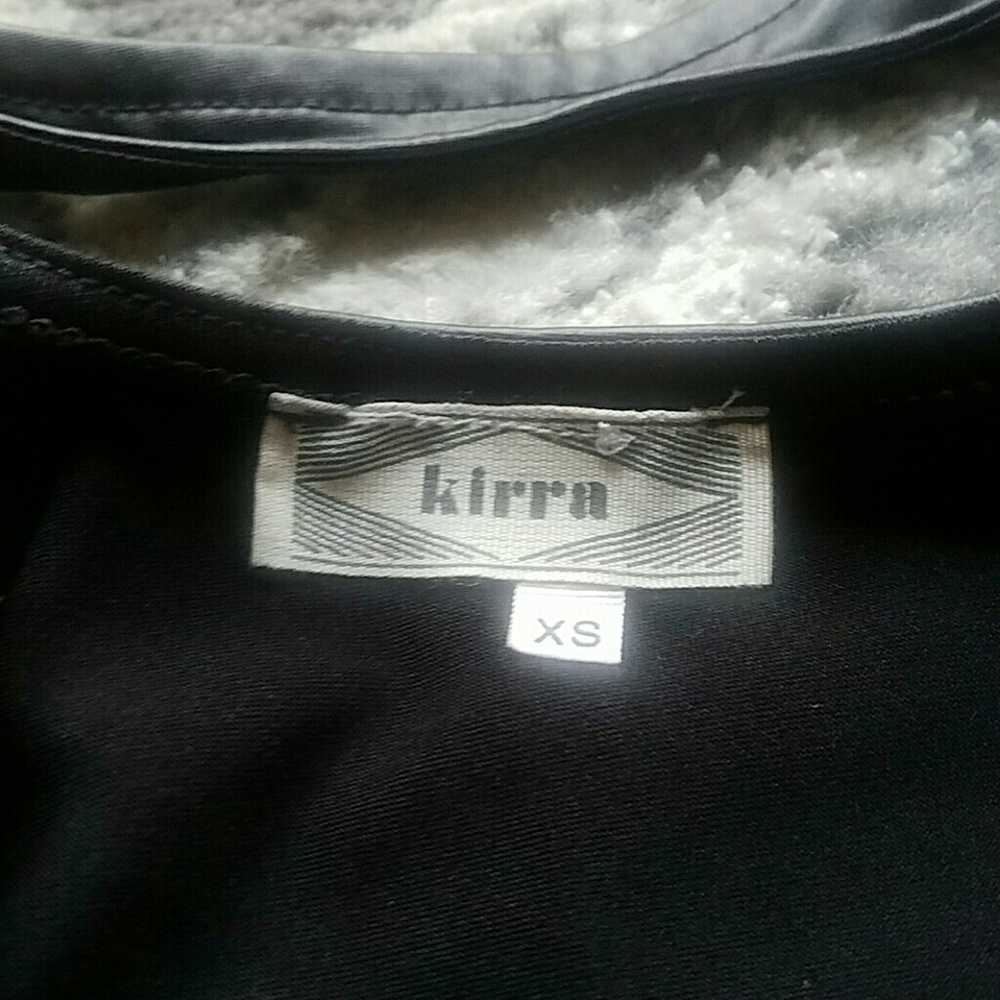 Kirra Vegan Leather Cutout Peplum Top - Picture 6 of 6